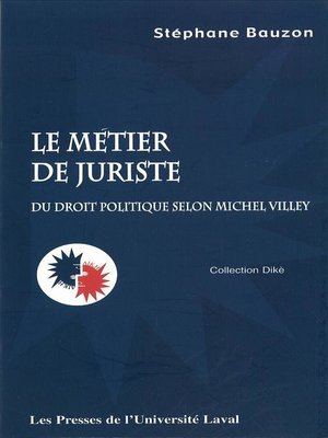 cover image of Le métier de juriste